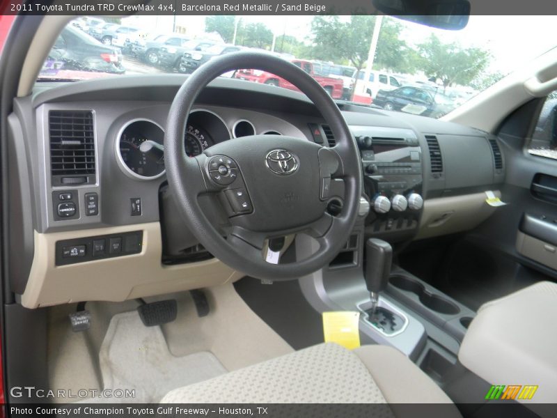 Barcelona Red Metallic / Sand Beige 2011 Toyota Tundra TRD CrewMax 4x4