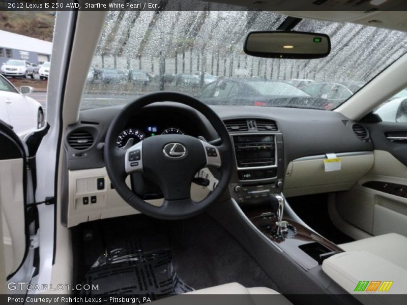 Starfire White Pearl / Ecru 2012 Lexus IS 250 AWD