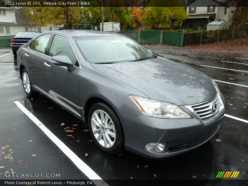 Nebula Gray Pearl / Black 2012 Lexus ES 350