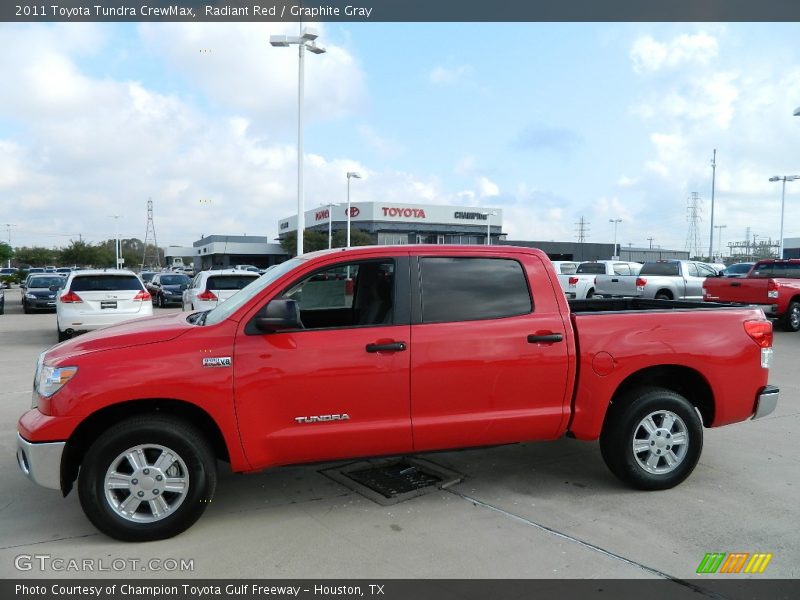 Radiant Red / Graphite Gray 2011 Toyota Tundra CrewMax