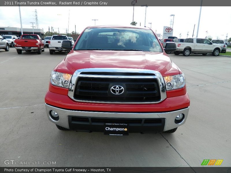 Radiant Red / Graphite Gray 2011 Toyota Tundra CrewMax