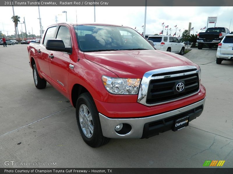 Radiant Red / Graphite Gray 2011 Toyota Tundra CrewMax