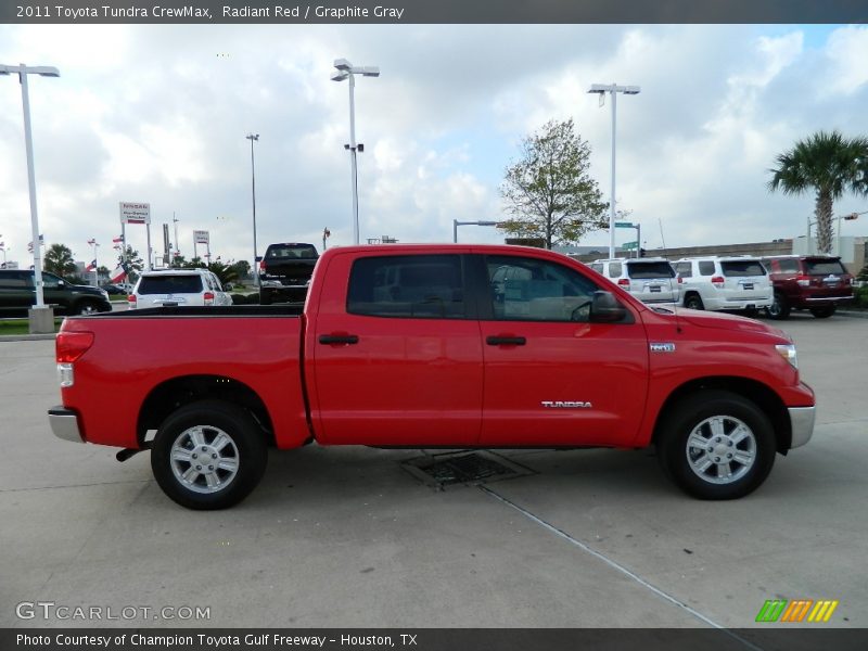 Radiant Red / Graphite Gray 2011 Toyota Tundra CrewMax