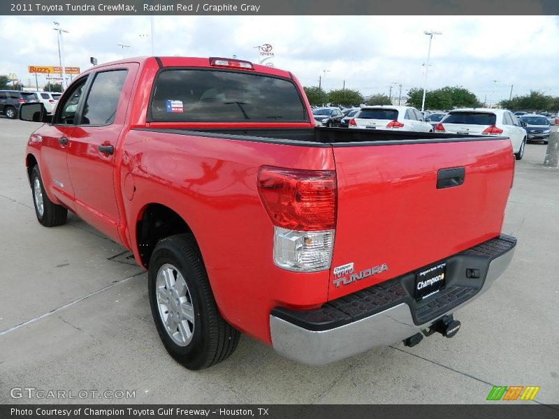 Radiant Red / Graphite Gray 2011 Toyota Tundra CrewMax