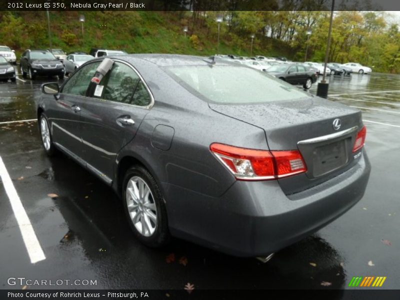 Nebula Gray Pearl / Black 2012 Lexus ES 350