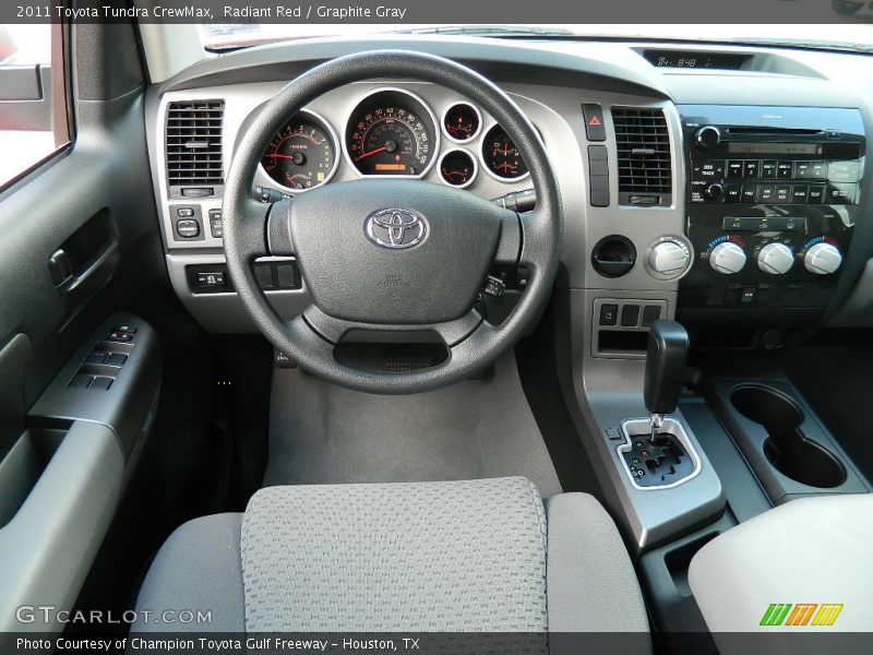 Radiant Red / Graphite Gray 2011 Toyota Tundra CrewMax