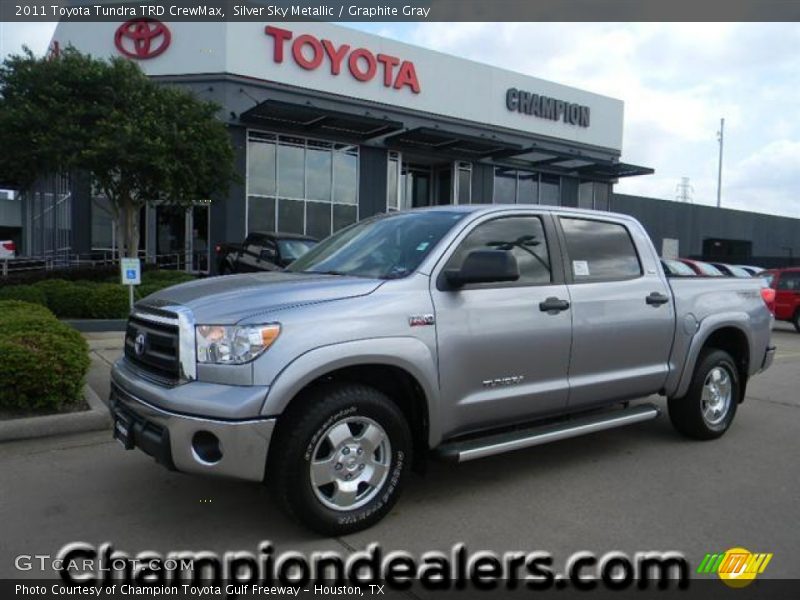 Silver Sky Metallic / Graphite Gray 2011 Toyota Tundra TRD CrewMax