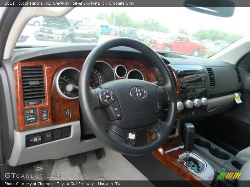 Silver Sky Metallic / Graphite Gray 2011 Toyota Tundra TRD CrewMax