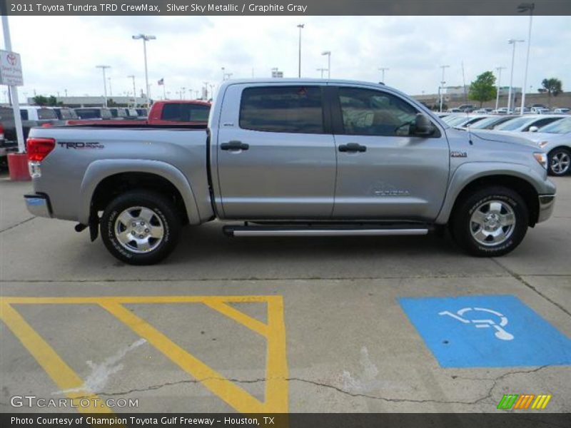 Silver Sky Metallic / Graphite Gray 2011 Toyota Tundra TRD CrewMax