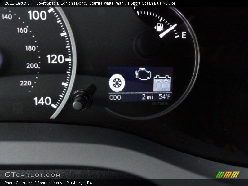 Battery Power and Fuel Gauge - 2012 Lexus CT F Sport Special Edition Hybrid