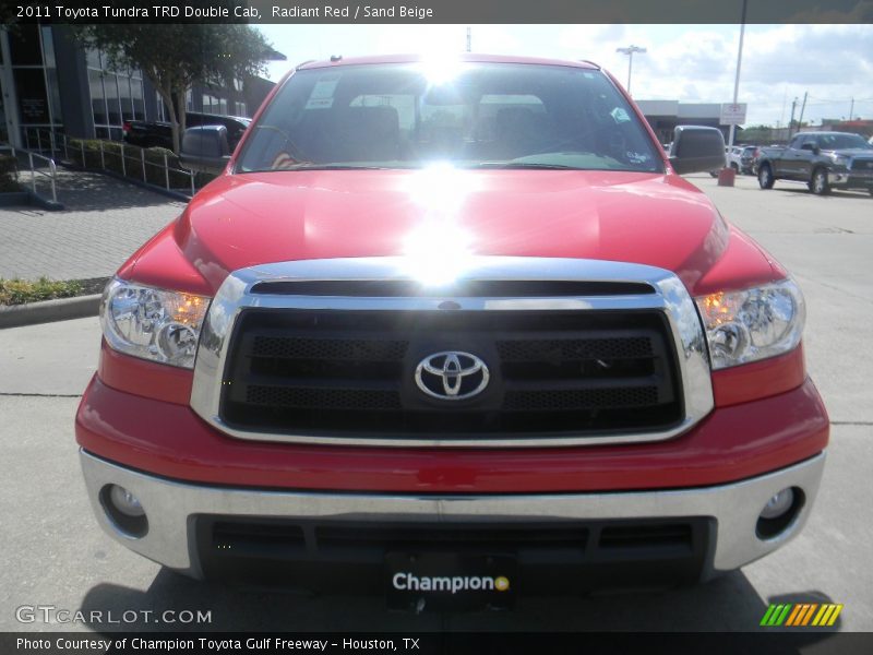 Radiant Red / Sand Beige 2011 Toyota Tundra TRD Double Cab