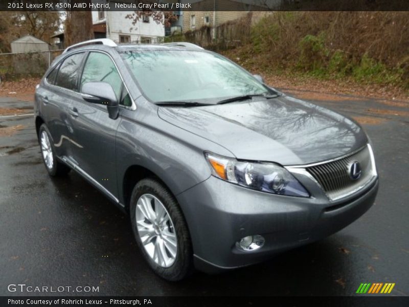 Nebula Gray Pearl / Black 2012 Lexus RX 450h AWD Hybrid