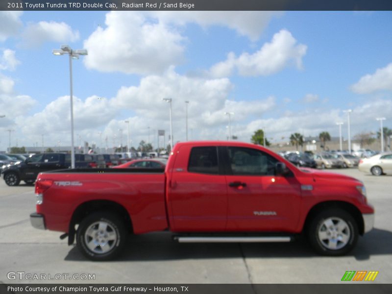 Radiant Red / Sand Beige 2011 Toyota Tundra TRD Double Cab