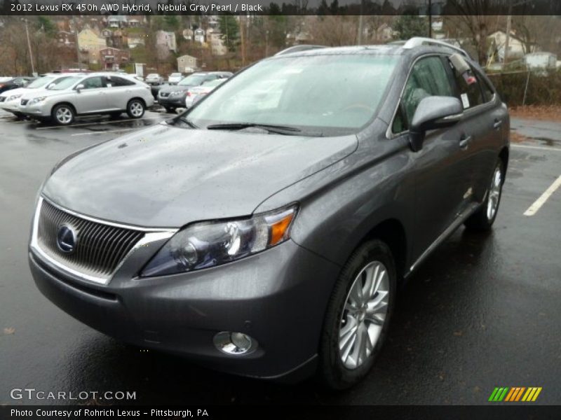 Nebula Gray Pearl / Black 2012 Lexus RX 450h AWD Hybrid