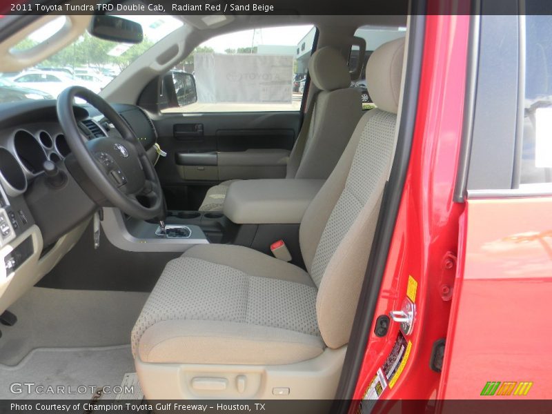 Radiant Red / Sand Beige 2011 Toyota Tundra TRD Double Cab