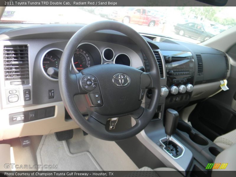 Radiant Red / Sand Beige 2011 Toyota Tundra TRD Double Cab