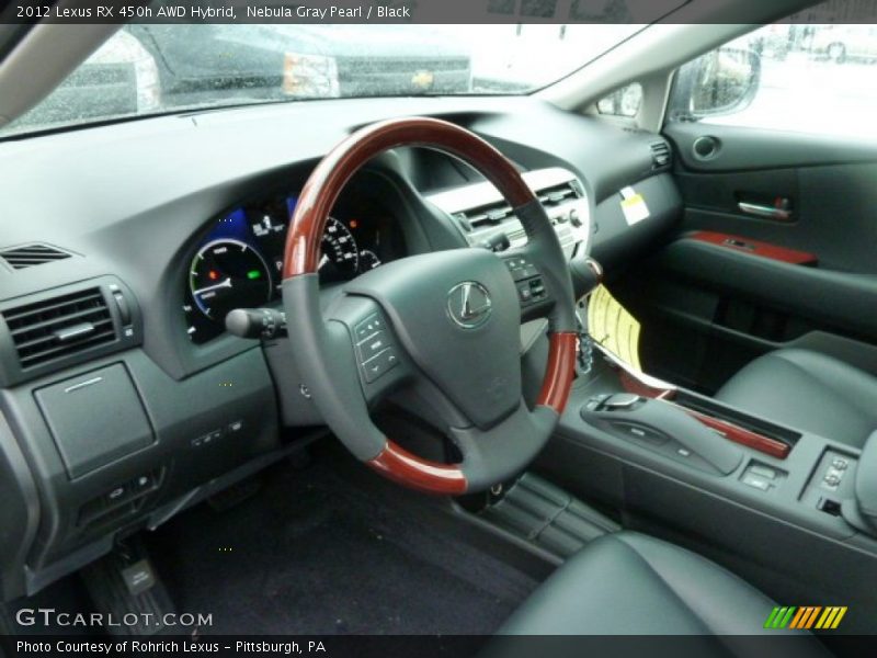 Nebula Gray Pearl / Black 2012 Lexus RX 450h AWD Hybrid
