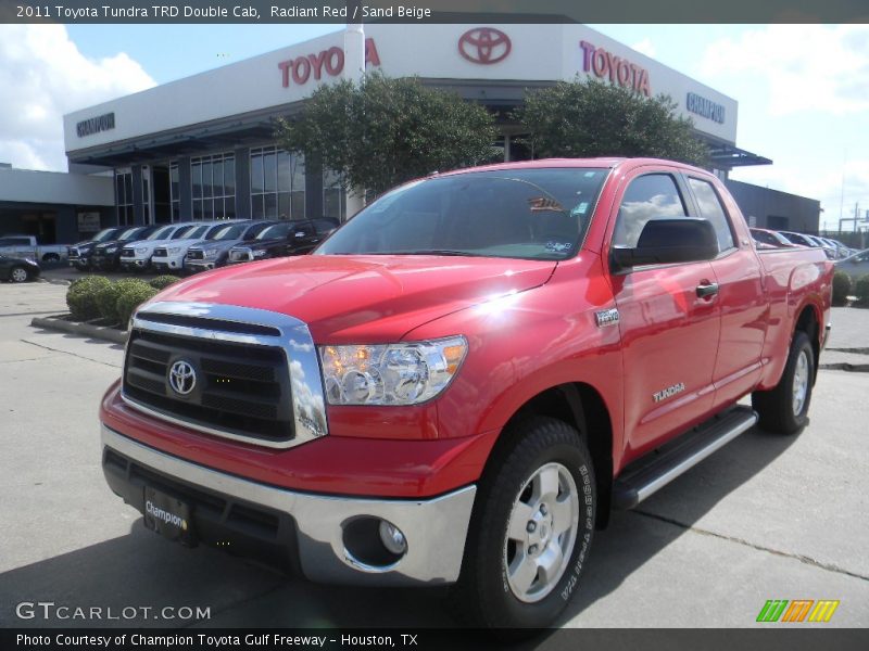 Radiant Red / Sand Beige 2011 Toyota Tundra TRD Double Cab