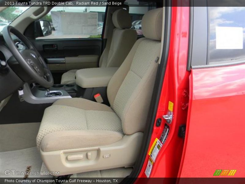 Radiant Red / Sand Beige 2011 Toyota Tundra TRD Double Cab