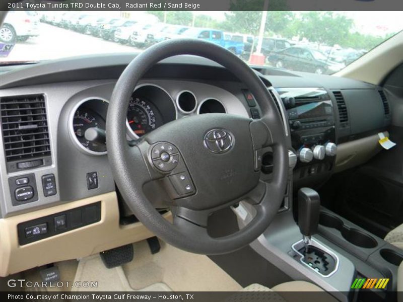 Radiant Red / Sand Beige 2011 Toyota Tundra TRD Double Cab