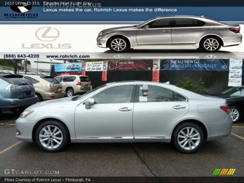 Tungsten Pearl / Light Gray 2012 Lexus ES 350