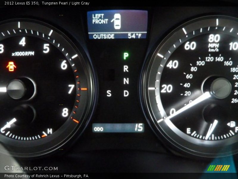 Tungsten Pearl / Light Gray 2012 Lexus ES 350