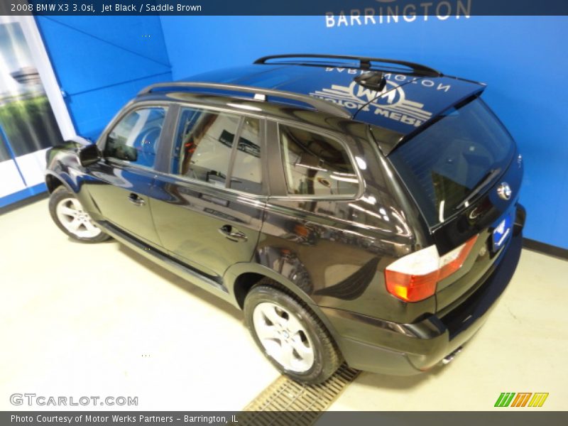 Jet Black / Saddle Brown 2008 BMW X3 3.0si