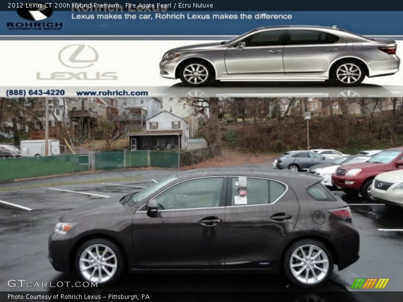 Fire Agate Pearl / Ecru Nuluxe 2012 Lexus CT 200h Hybrid Premium