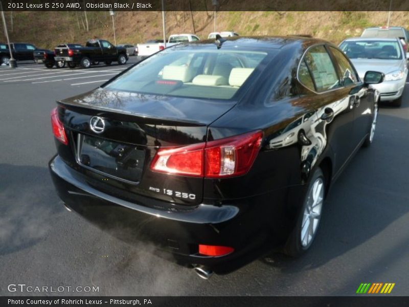 Obsidian Black / Black 2012 Lexus IS 250 AWD