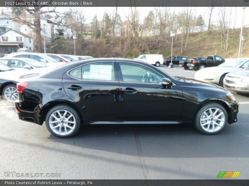 Obsidian Black / Black 2012 Lexus IS 250 AWD