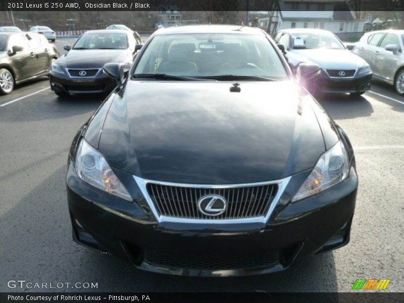 Obsidian Black / Black 2012 Lexus IS 250 AWD