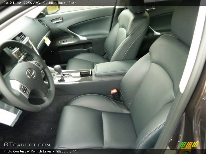 Obsidian Black / Black 2012 Lexus IS 250 AWD