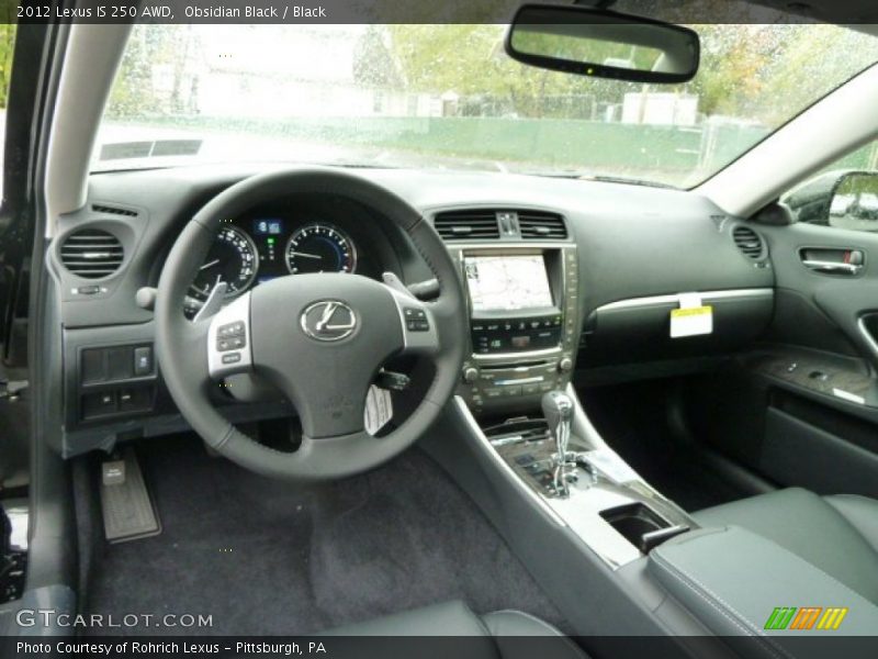 Obsidian Black / Black 2012 Lexus IS 250 AWD