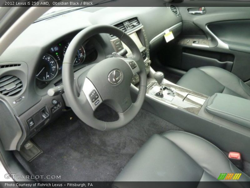 Obsidian Black / Black 2012 Lexus IS 250 AWD