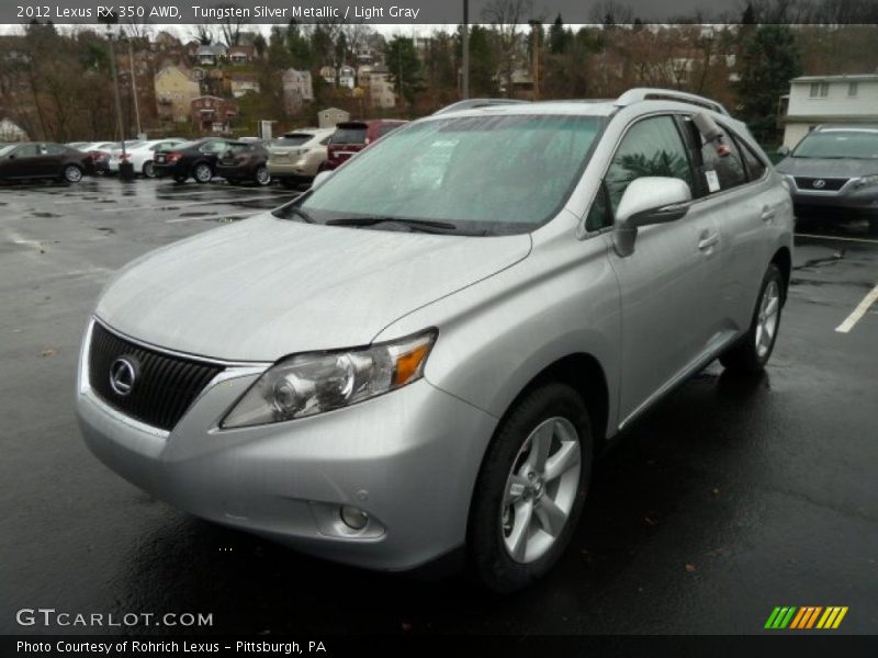 Tungsten Silver Metallic / Light Gray 2012 Lexus RX 350 AWD