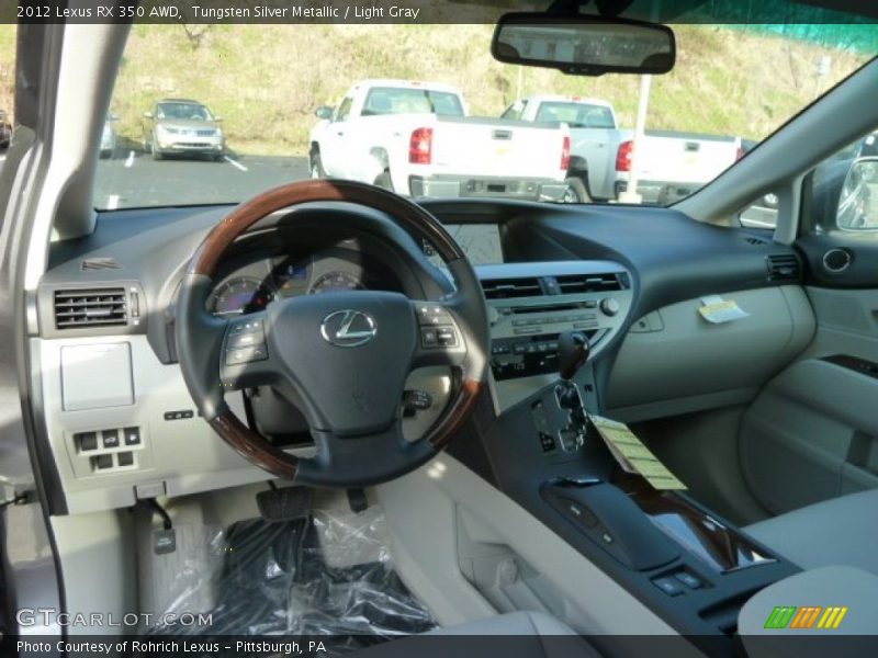 Tungsten Silver Metallic / Light Gray 2012 Lexus RX 350 AWD