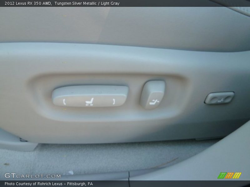 Tungsten Silver Metallic / Light Gray 2012 Lexus RX 350 AWD