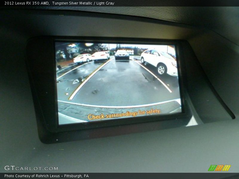 Tungsten Silver Metallic / Light Gray 2012 Lexus RX 350 AWD