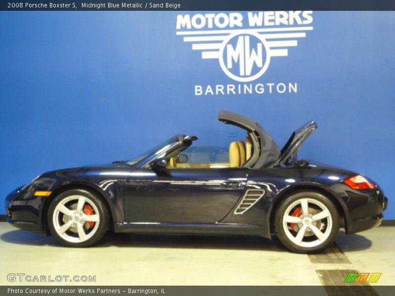 Midnight Blue Metallic / Sand Beige 2008 Porsche Boxster S