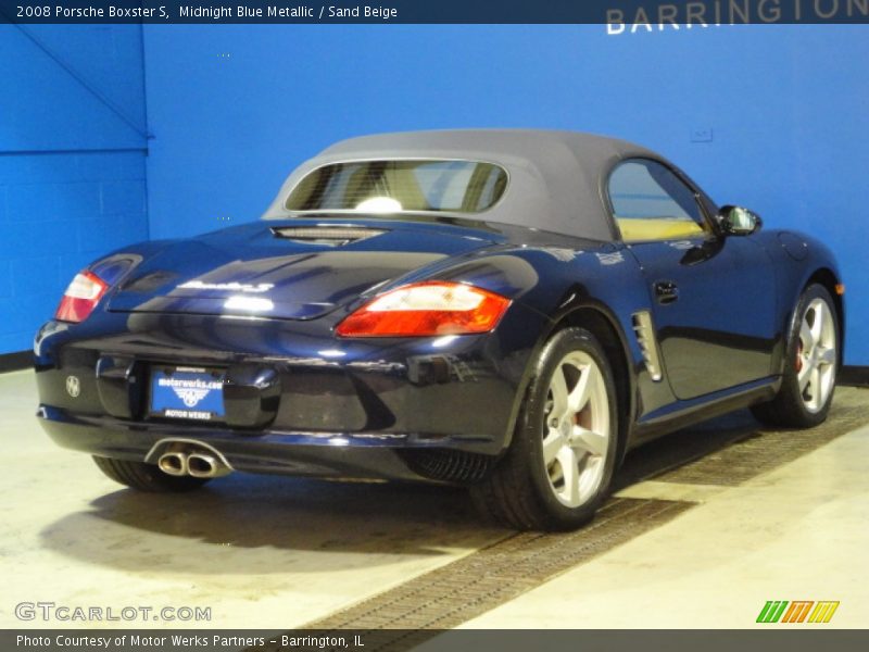 Midnight Blue Metallic / Sand Beige 2008 Porsche Boxster S