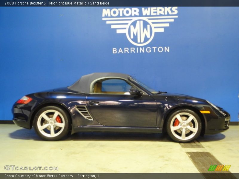 Midnight Blue Metallic / Sand Beige 2008 Porsche Boxster S