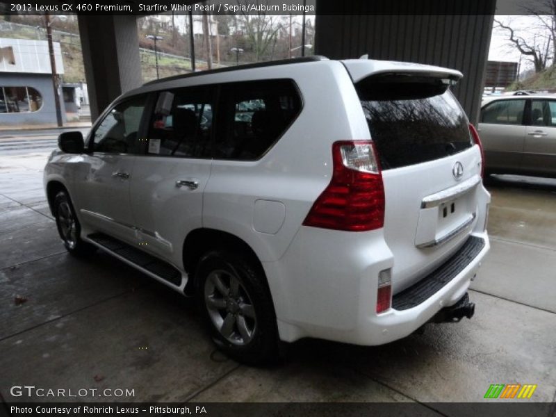 Starfire White Pearl / Sepia/Auburn Bubinga 2012 Lexus GX 460 Premium