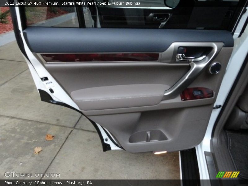 Starfire White Pearl / Sepia/Auburn Bubinga 2012 Lexus GX 460 Premium