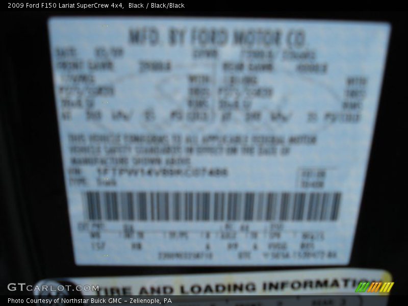 Black / Black/Black 2009 Ford F150 Lariat SuperCrew 4x4