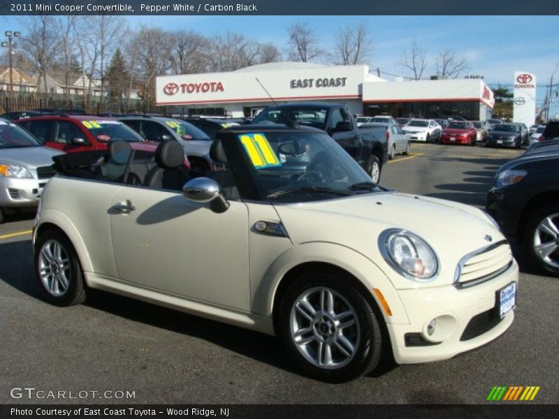 Pepper White / Carbon Black 2011 Mini Cooper Convertible