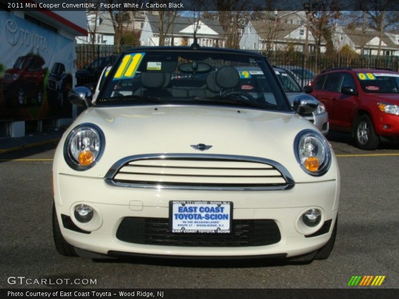 Pepper White / Carbon Black 2011 Mini Cooper Convertible