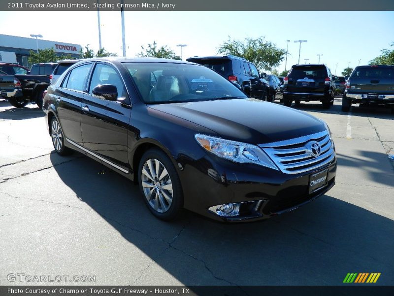 Sizzling Crimson Mica / Ivory 2011 Toyota Avalon Limited