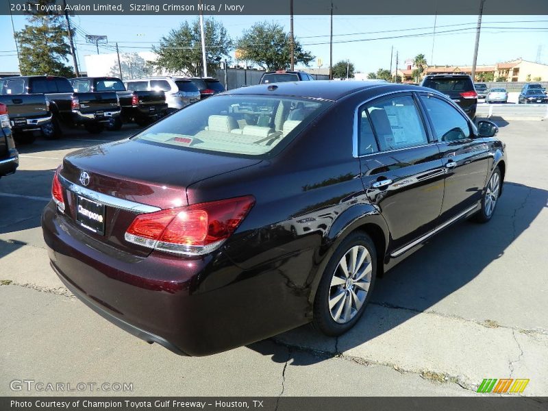 Sizzling Crimson Mica / Ivory 2011 Toyota Avalon Limited
