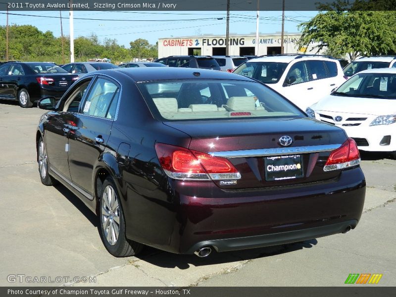Sizzling Crimson Mica / Ivory 2011 Toyota Avalon Limited
