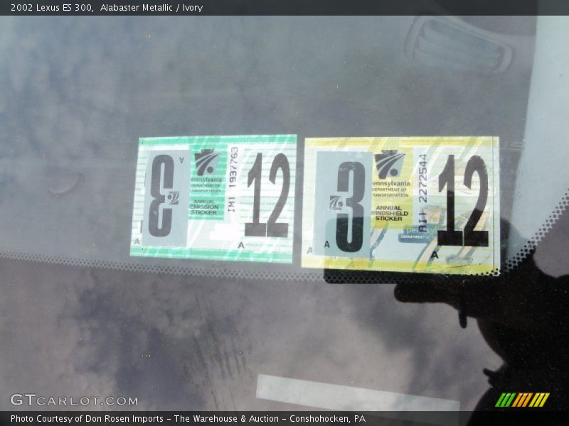 Alabaster Metallic / Ivory 2002 Lexus ES 300